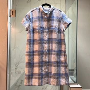 J jill linen shirt dress